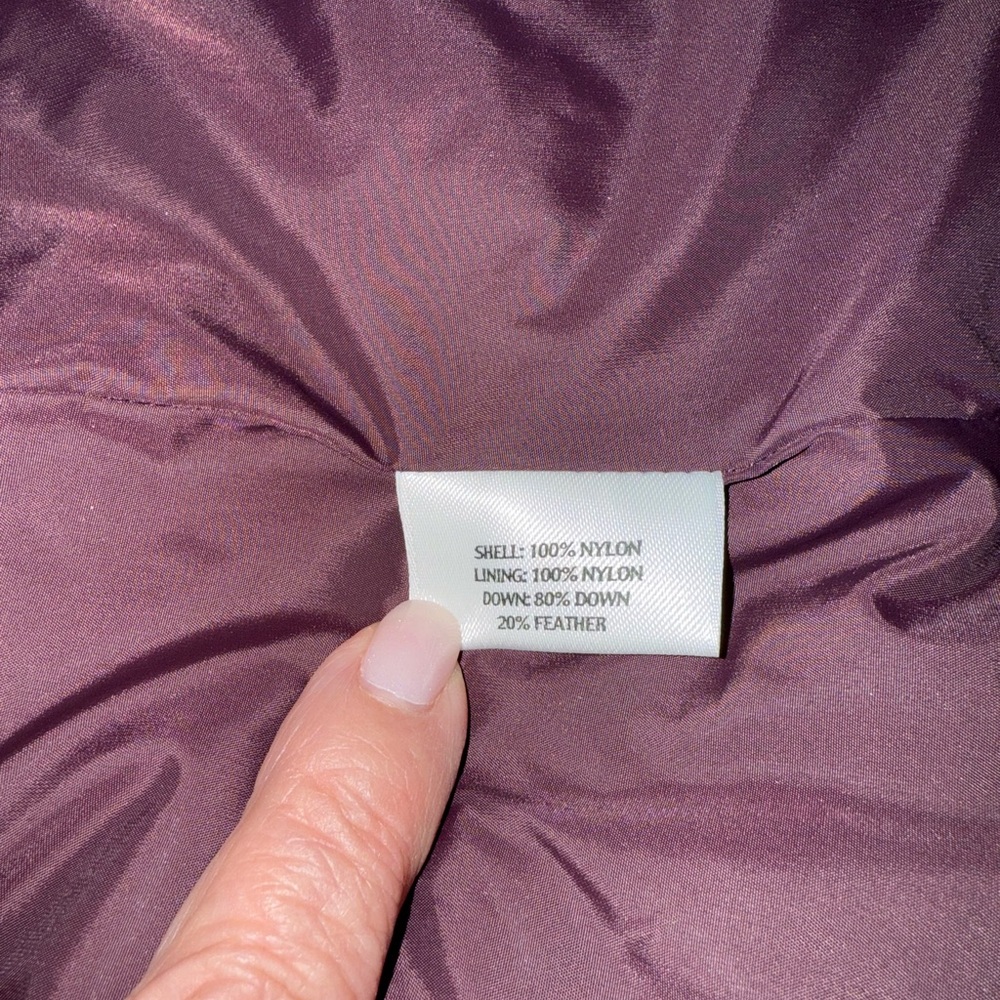 Eileen Fisher Plum/Eggplant Hooded Puffer Vest - Picture 9 of 9